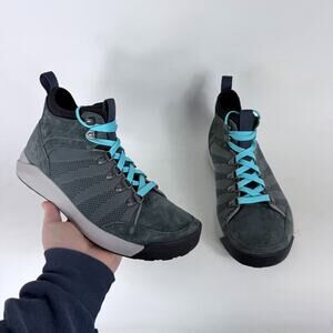 L.L. Bean Vista Hiking Shoes Women's 8 Gray Suede Lace-Up Mid Top Outdoor